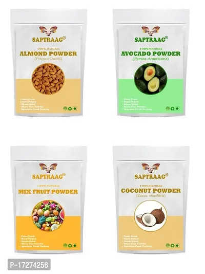 Saptraag's Almond Powder + Avacado Powder + Mix Fruit Powder + Coconut Powder 100g*4-thumb0