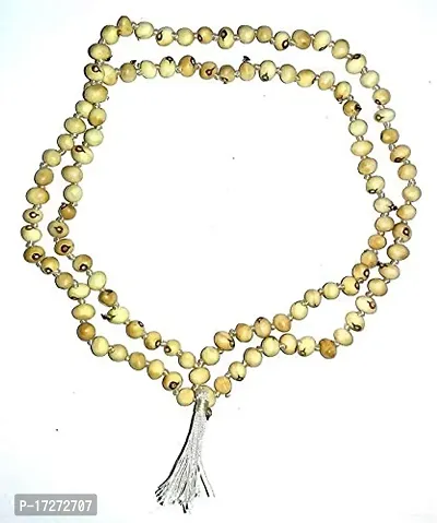 Saptraag 1 Pc - Pure Rare Chirmi Seeds Mala Malai 108 Beads- White Gunja Gurinvida Beads Ratti Gumchi Madhuyastika-thumb0