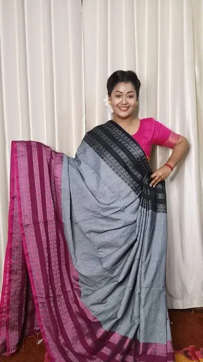 Alluring Cotton Saree with Blouse piece 