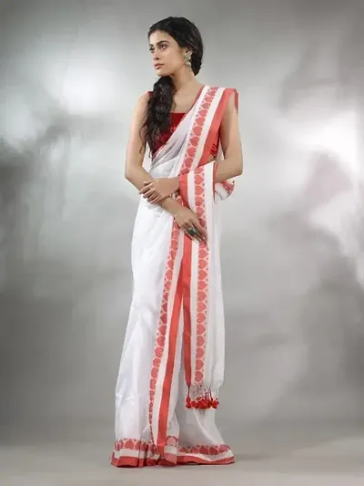 New In Cotton Saree with Blouse piece 