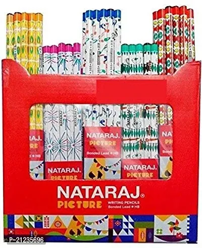 Nataraj Wooden Picture Pencils  Pack Of 50 Pencils 5 Sharpener Free-thumb0