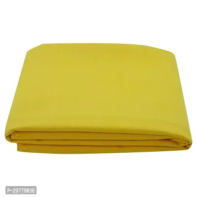 Stylish Yellow Polycotton Solid Shirt Fabric For Men-thumb0