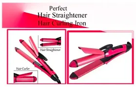 NHC-2009 2 in 1 Nova Hair Straightener Plus Curler Machine for Women (Pink) NHC-2009 Hair Straightener  (Pink)-thumb2