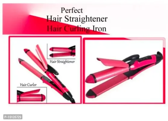 NHC-2009 2 in 1 Nova Hair Straightener Plus Curler Machine for Women (Pink) NHC-2009 Hair Straightener  (Pink)-thumb3