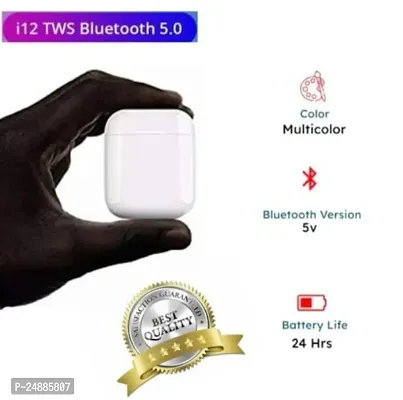 I12 Airport -Bluetooth Wireless Earbuds Bluetooth Headset (White, True Wireless) I12 Airpod -Bluetooth Wireless Earbuds Bluetooth Headset (White, True Wireless) bluetooth headphone and earphone