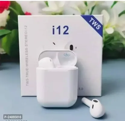 I12 Airport -Bluetooth Wireless Earbuds Bluetooth Headset (White, True Wireless) I12 Airpod -Bluetooth Wireless Earbuds Bluetooth Headset (White, True Wireless) bluetooth headphone and earphone-thumb0