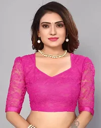 Elegant Pink Brasso Self Pattern Bollywood Saree with Blouse piece-thumb2