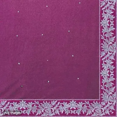 Elegant Multicoloured Velvet Embellished Bollywood Saree with Blouse piece-thumb4