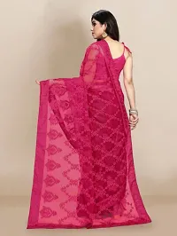 Elegant Pink Net Embroidered Bhagalpuri Saree with Blouse piece-thumb2