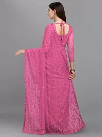 Elegant Pink Net Embellished Bollywood Saree with Blouse piece-thumb1