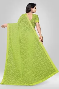 Elegant Green Net Self Pattern Bollywood Saree with Blouse piece-thumb1