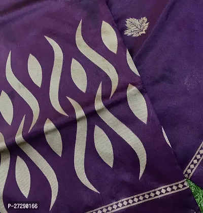 Elegant Purple Net Woven Design Daily Wear Saree with Blouse piece-thumb2