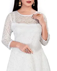 Stylish White Net Embroidered Anarkali Kurta For Women-thumb3