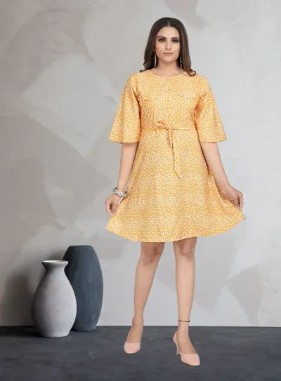 Trendy Printed Casual wear Crepe Dress