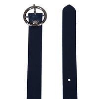 CANYON 44 Inch O-Ring Pin Buckle Belts for Women with Gift Box (Blue Black Buckle)-thumb1