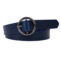 CANYON 44 Inch O-Ring Pin Buckle Belts for Women with Gift Box (Blue Black Buckle)-thumb2