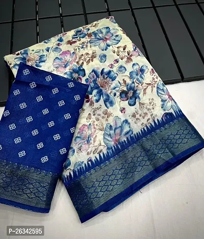 Fancy Cotton Silk Saree With Blouse Piece For Women