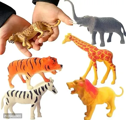 Different Play Safely Safari Animal Set Toys For Kids 6Pcs-thumb0