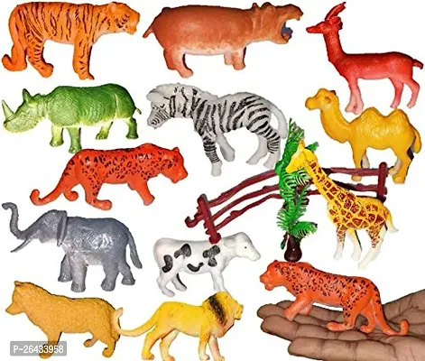 Jungle Animal Toys For Kids Play Safely Toys 12Pcs Forest Animal Set For Kids-thumb0