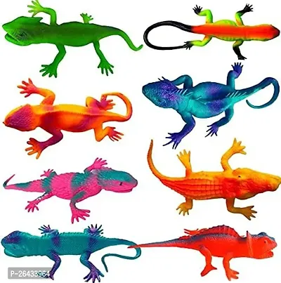 Big Size Lizard Animal Toys For Kids Play Safely Chipkali Toys 8Pcs-thumb0