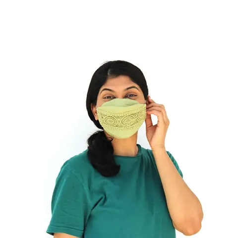 Trendy Washable Reusable Fabric Mask Combo