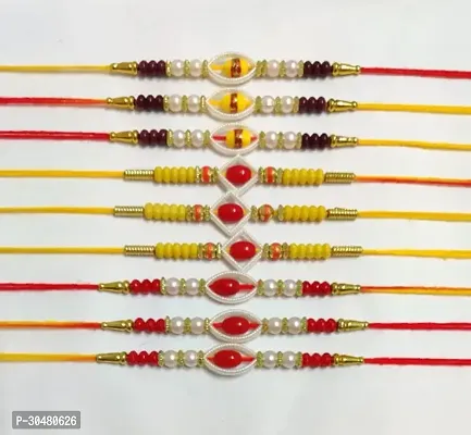 Handmade Rakhi For Brother Pack Of 9-thumb0