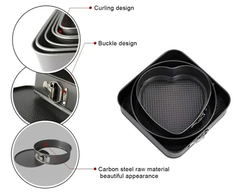 Heart, Round And Square Shaped Baking Pan/cake Tins/mould - 3