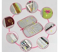 Travel Family Passport Holder Organizer Case for Credit Debit Card Ticket Coins Currency Pen with Removable Hand Strap-thumb1