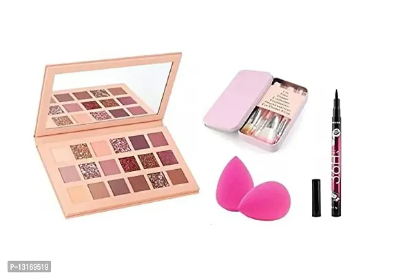 Eye Shadow Palette 18 Shade In 1 Kit Combo Set (4 Items In The Set), Shimmery and Matte Finish-thumb0