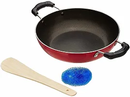 Essential Aluminium Non Stick Pack Of 1 Kadai With Lid-thumb1