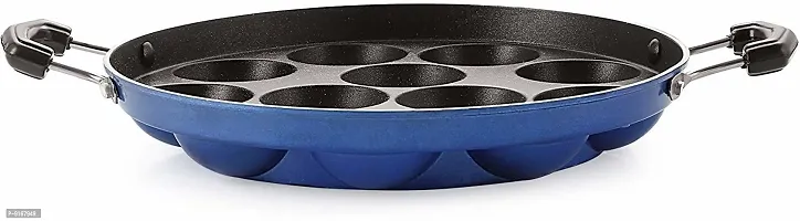Essential Aluminium Non Stick Pack Of 1 Blue Appam Maker With Lid