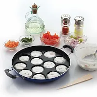 Essential Aluminium Non Stick Pack Of 1 Appam Patra With Lid-thumb2