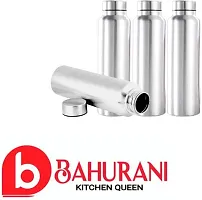 Stainless Steel Combo 4 Leak Proof Water Bottle/Fridge Bottle-Silver-thumb1