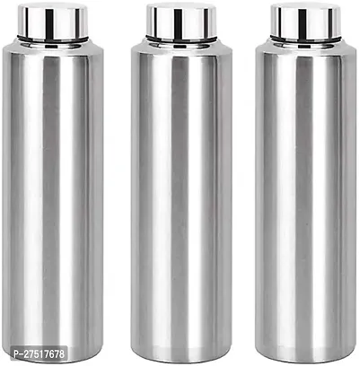 Stainless Steel Combo 3 Water Bottle for college/Fridge/Sports/Gym/Office-thumb0