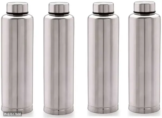 Stainless Steel Combo 4 Leak Proof Water Bottle/Fridge Bottle-Silver