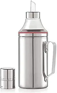 Ss Oil Dispenser With Handle Package Of 1 Quantity 1000 ML With Stainless Steel-thumb2