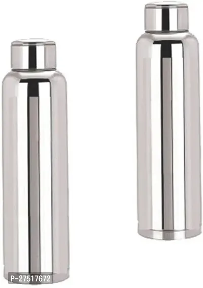 Stainless steel fridge water bottle 1000ml (pack of 2) 1000 ml Bottle