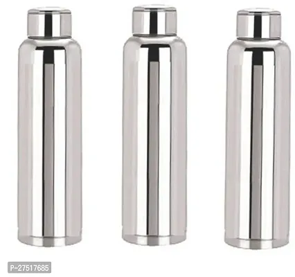 Stainless Steel Fridge Water Bottle/Refrigerator Bottle - Pack of 3