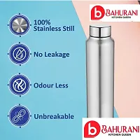 Stainless Steel Combo 4 Leak Proof Water Bottle/Fridge Bottle-Silver-thumb2