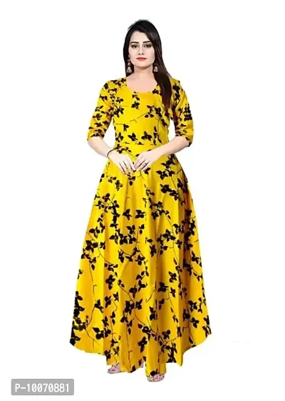 Stylish Rayon Printed Gown For Women-thumb0