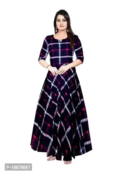 Stylish Rayon Printed Gown For Women-thumb0