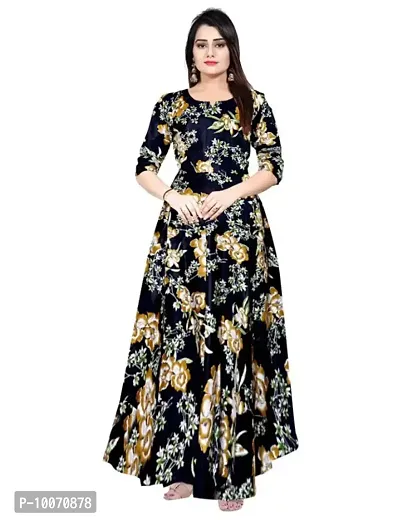Stylish Rayon Printed Gown For Women-thumb0