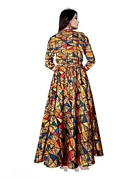 Stylish Rayon Self Design Gown For Women-thumb1