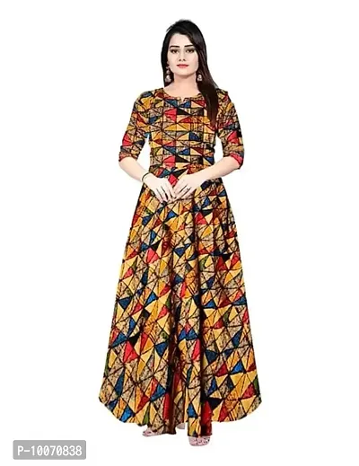 Stylish Rayon Self Design Gown For Women-thumb0