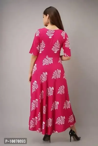 Stylish Rayon Printed Gown For Women-thumb2