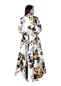 Multicoloured Rayon Printed Ethnic Gowns For Women-thumb1