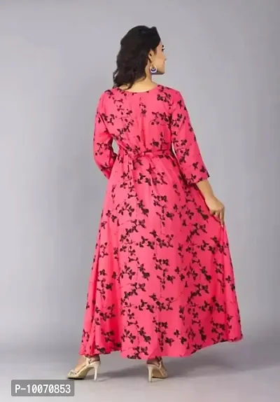 Stylish Rayon Printed Gown For Women-thumb2