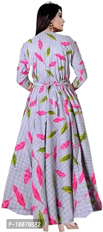 Stylish Rayon Printed Gown For Women-thumb2