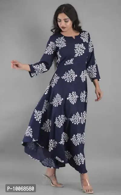 Stylish Rayon Printed Kurta For Women