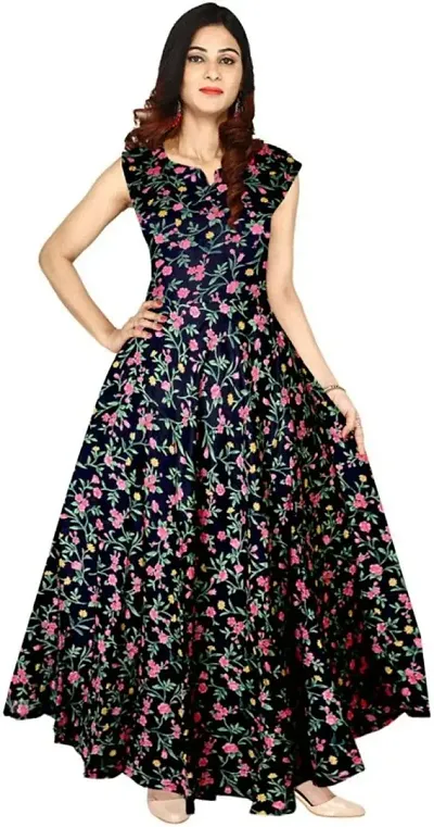 Stylish Rayon Printed Anarkali Kurti